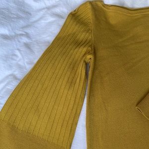Mustard Ann Taylor Sweater with Bell Sleeves